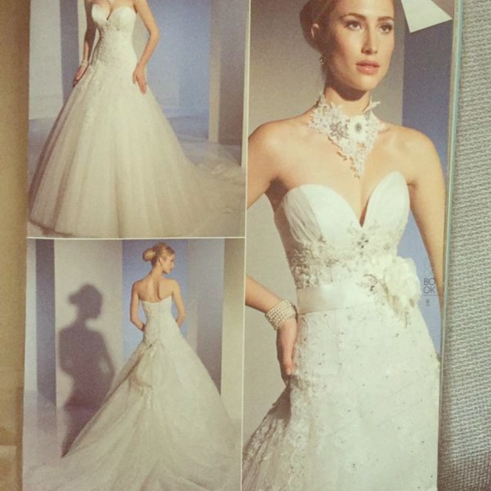 Sophia Tolli tulle trumpet wedding gown & train